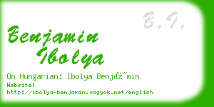 benjamin ibolya business card